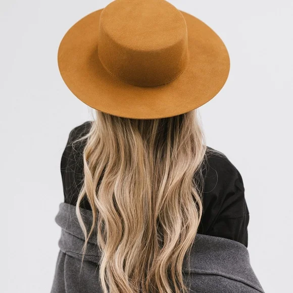 Gigi Pip Dahlia Boater AustralWool Hat In Brown Size Small (57) Sold Out Online - Picture 3 of 7